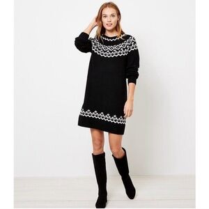 Loft fair isle sweater dress